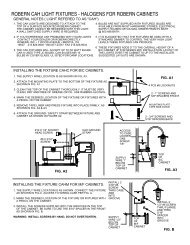 ROBERN CAH LIGHT FIXTURES - HALOGENS FOR ROBERN CABINETS