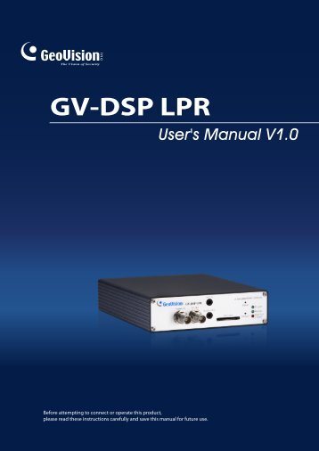 Chapter 3 Accessing the GV-DSP LPR