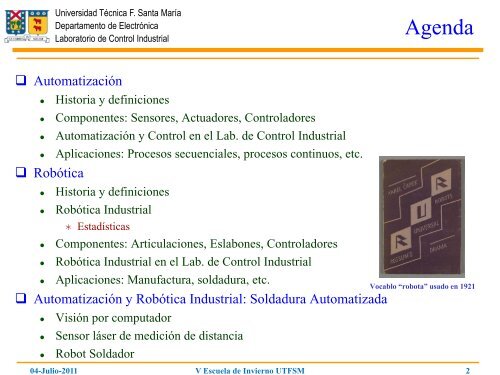 Automatización y Robótica Industrial