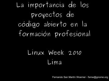 La importancia de los proyectos de código abierto en la ... - Inicio