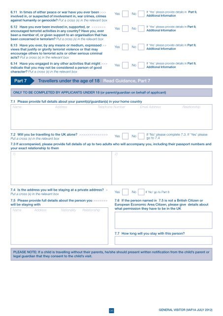 VAF1A application form - UK Border Agency - Home Office