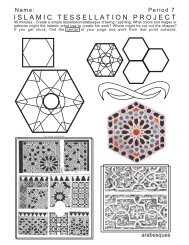 ISLAMIC TESSELLATION PROJECT