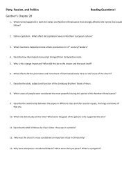 Piety Passion and Politics Reading Questions I Gardner’s Chapter 20