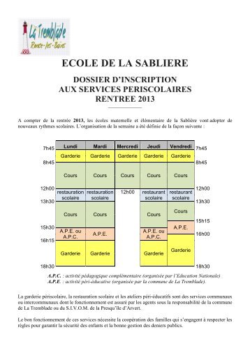 ECOLE DE LA SABLIERE