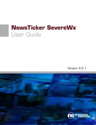 NewsTicker SevereWx User Guide