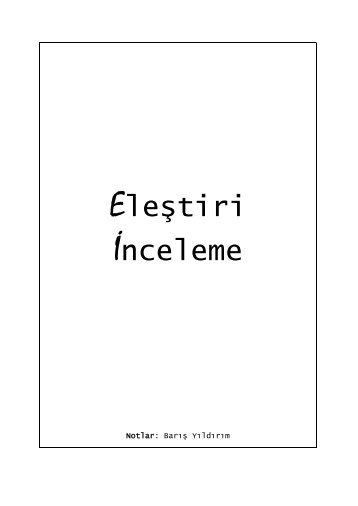 Eleştiri İnceleme