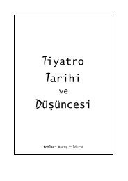 Tiyatro Tarihi Düşüncesi