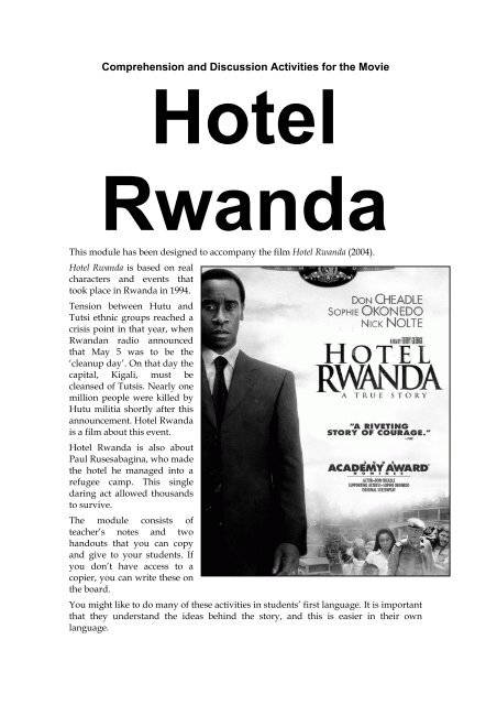 High School Essays Research Paper Essay also College English Essay Topics Hotel Rwanda The Curriculum Project Narrative Essay Thesis Statement Examples