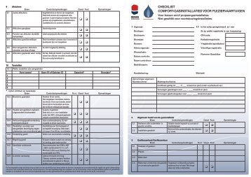 CHECKlIst Comfort-GAsINstAllAtIEs Voor plEZIErVAArtuIGEN - Hiswa