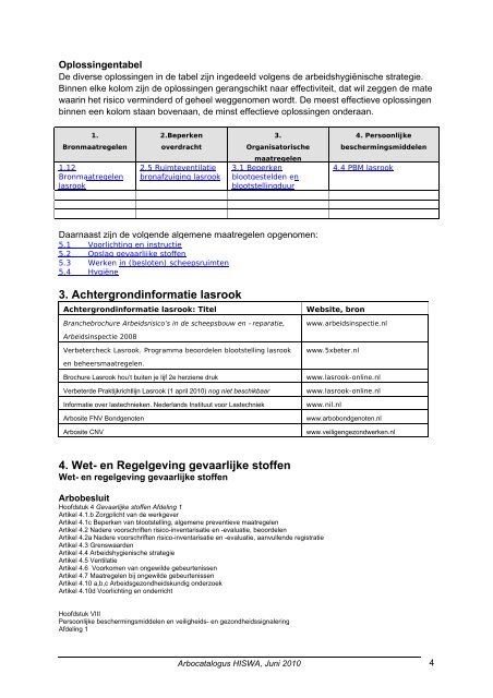 Arbocatalogus Houten en Kunststof jachtbouw