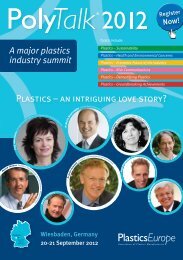 PlAStICS – AN INtRIGUING lOVE StORy? - PlasticsEurope
