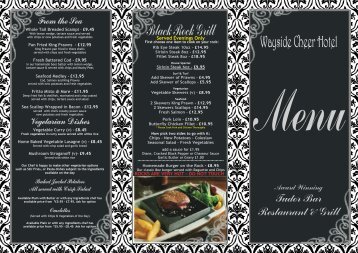 MENU 2013 A4 - Wayside Cheer Hotel