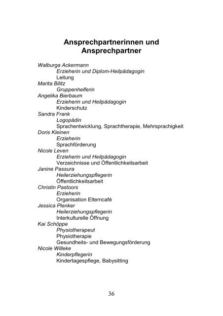 Programm FZ 01.09 - Integratives Familienzentrum St. Christophorus