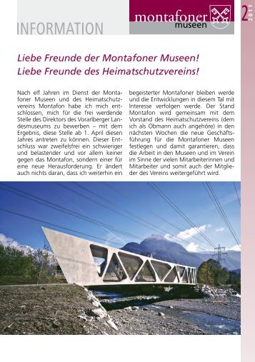 Liebe Freunde des Heimatschutzvereins! - Vorarlberg Online