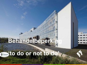 Behandelbeperking ‘to do or not to do’