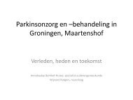 Parkinsonzorg en –behandeling in Groningen Maartenshof