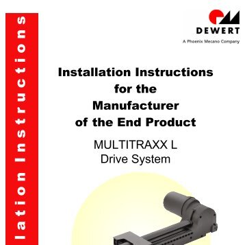forthe Manufacturer of theEndProduct MULTITRAXXL DriveSystem
