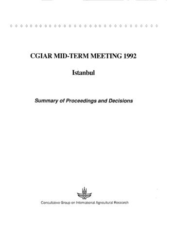 CGIAR MID-TERM MEETING 1992 - Library - cgiar