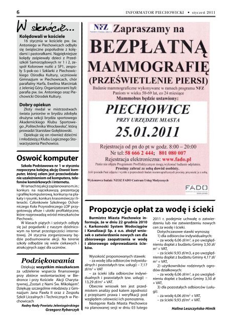 Jest nowa Rada Miasta Piechowice 2010-2014
