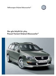 Her gün büyük bir ç›k›fl Passat Variant Orijinal Aksesuarlar