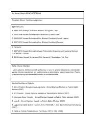 ÃzgeÃ§miÅ (.pdf) - Lazer Teknolojileri AraÅtÄ±rma ve Uygulama Merkezi