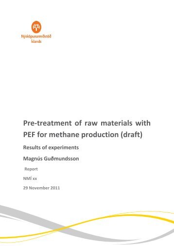 PEF for methane production (draft)