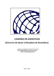 CADERNO DE EXERCÍCIOS (Exercício de Apoio à Disciplina de Geomática)