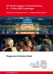 Programme & Abstract Book - 16th Nordic Congress of General ...