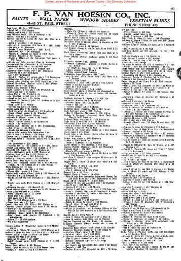 VAN HOESEN CO., INC. - Monroe County Library System