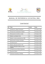 MANUAL DE REFERENCIA CATASTRAL RBS CONTENIDO