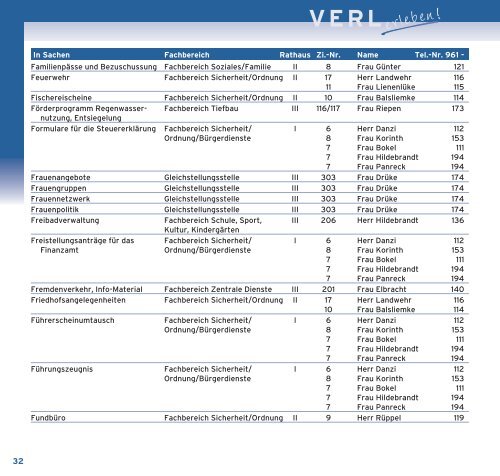 INFORMATIONEN UND IMPRESSIONEN - Stadt Verl