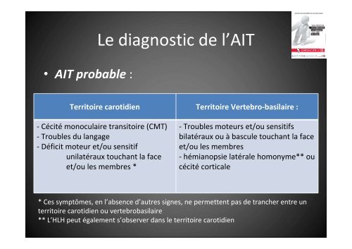 Quel est la fréquence d’un AIT ?