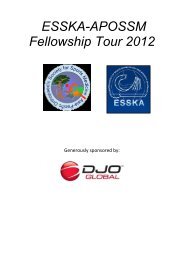 ESSKA-APOSSM Fellowship Tour 2012