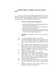 Jharkhand High Court(Right to Information) Rules 2007