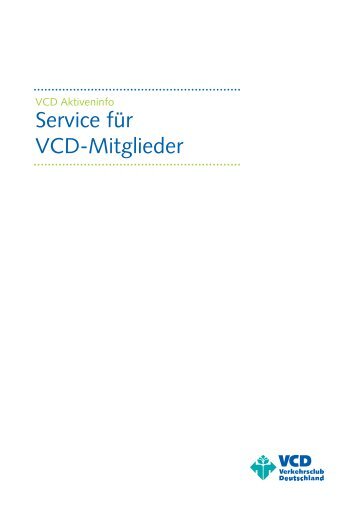 Service für VCD-Mitglieder