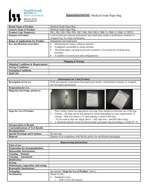 Sterilization Products - PBR-76 Count Sheet Holder - Healthmark Industries