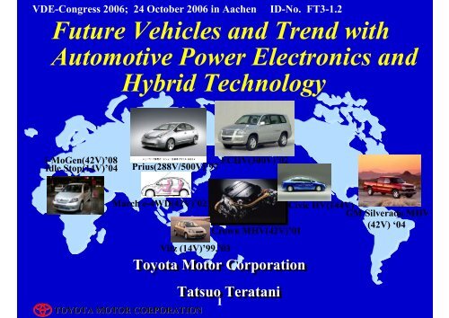 Future Vehicles and Trend with Automotive Power Electronics ... - VDE