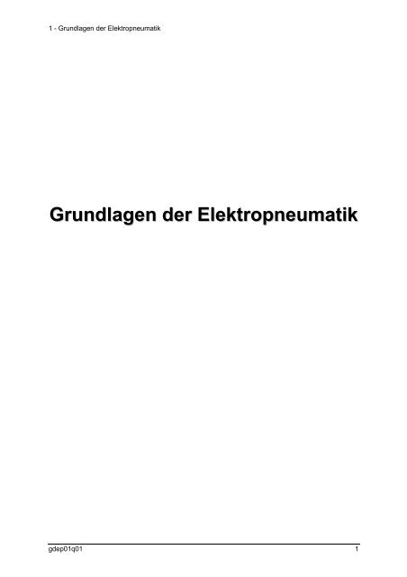 Grundlagen der Elektro-pneumatik