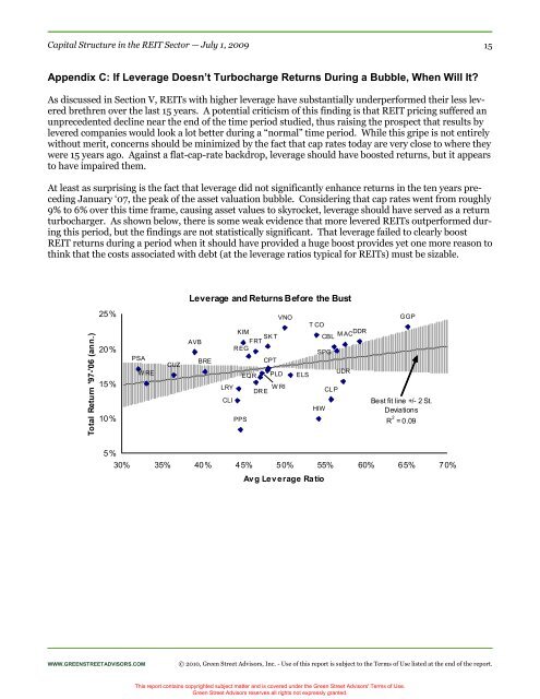 Capital Structure in the REIT Sector - Green Street Advisors