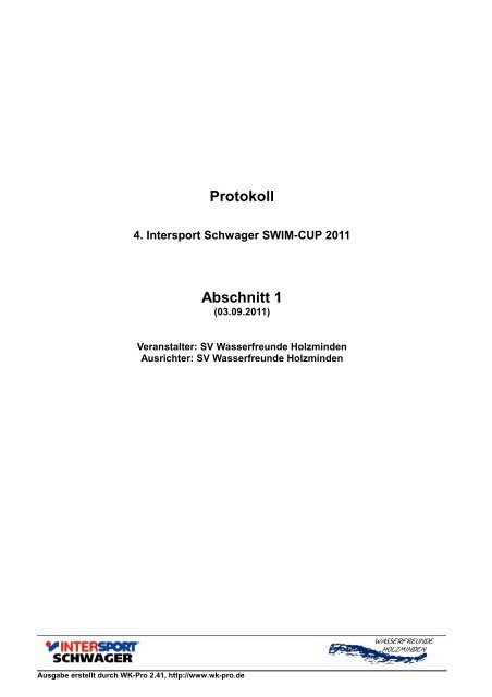 Protokoll Abschnitt 1