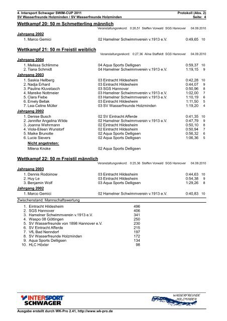 Protokoll Abschnitt 1