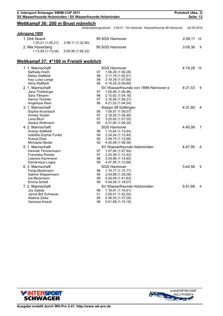 Protokoll Abschnitt 1