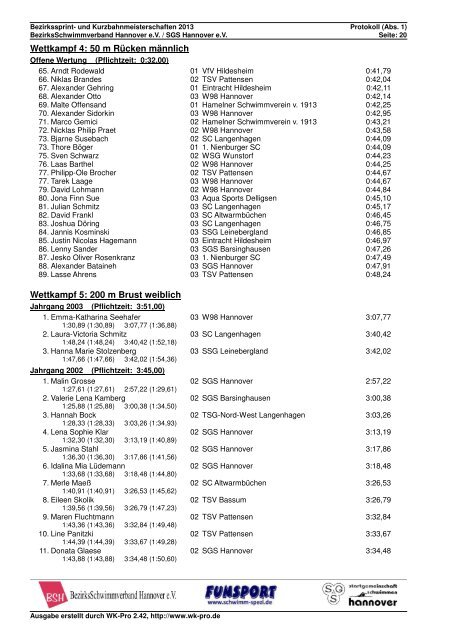 Protokoll Abschnitt 1