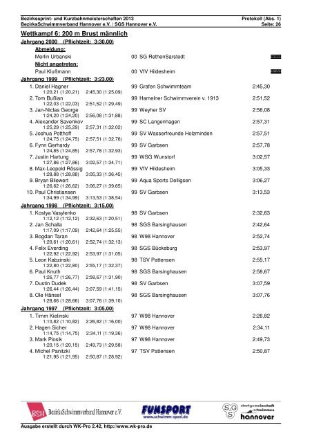 Protokoll Abschnitt 1