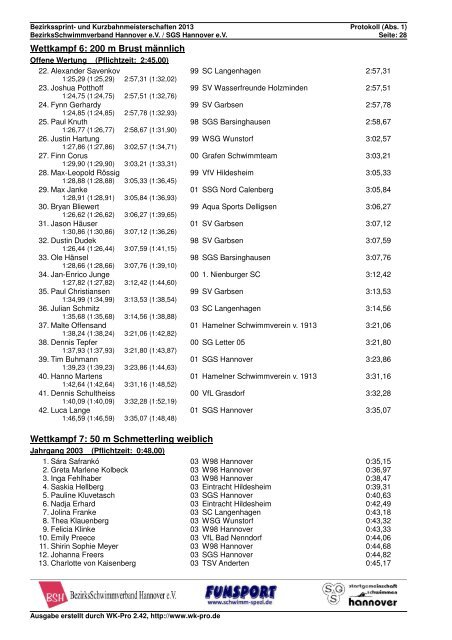 Protokoll Abschnitt 1