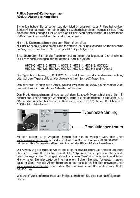 Typenbezeichnung Produktionszeitraum