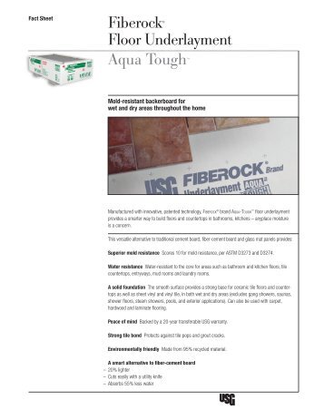 Aqua Toughâ„¢ FiberockÂ® Floor Underlayment