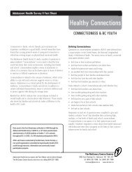 Healthy Connections: Connectedness and BC Youth - McCreary ...