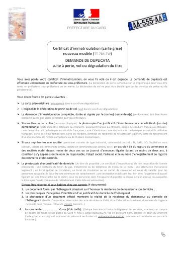 Duplicata nouvelle immat v4 08-01-2010 - Rochefort du Gard