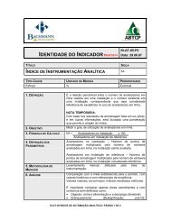 IDENTIDADE DO INDICADOR PROPOSTA - Bachmann & Associados